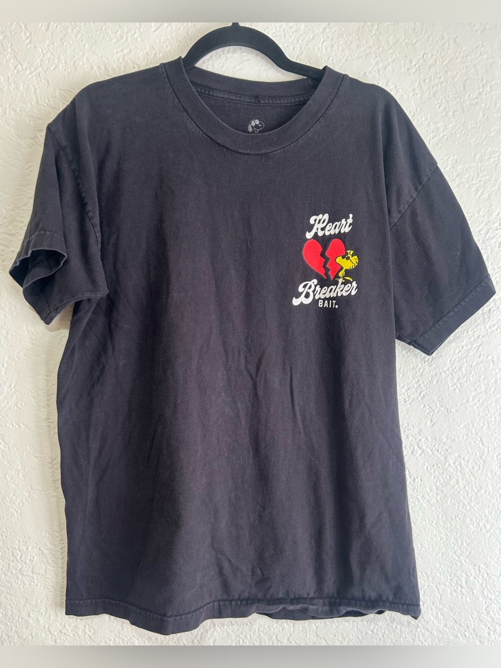 Snoopy and Woodstock “Heart Breaker Bait” Graphic Tee - Black